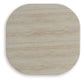 Kimora - Square End Table - Beige / Dark Brown