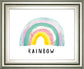 Rainbow Joy By Joelle Wehkamp - Framed Print Wall Art - White