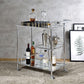 Splinter - Serving Cart - Clear Glass & Chrome