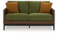 Horizon Hall - Loveseat With Cushion - Brown / Green