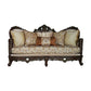 Devayne - Sofa With 6 Pillows Same Lv01582) - Pattern Fabric & Dark Walnut