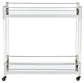 Chaseton - Bar Cart - Clear / Silver Finish