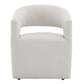 Libni - Arm Chair With Casters - Cream Linen