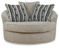 Calnita - Oversized Swivel Accent Chair - Sisal