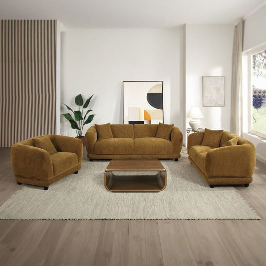 Lennox - Sofa With 2 Pillows - Brown Chenille
