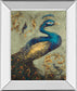 Peacock On Sage I By Tiffany Hakimipour - Mirror Framed Print Wall Art - Beige