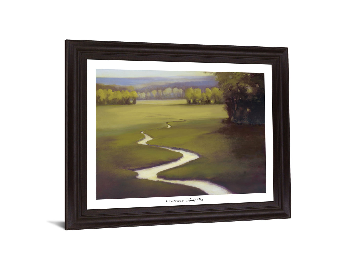 Golden Meadow Path - 28" x 34" Framed Wall Art - Green