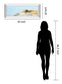 Beachscape L By James Mcloughlin - Mirror Framed Print Wall Art - Light Blue