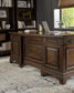 Hartshill - 7-Drawer Executive Desk - Burnished Oak