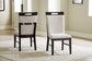 Neymorton - Dining Upholstered Side Chair (Set of 2) - Light Gray / Brown