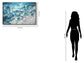 Glistening Tidal Flow - 32" x 47" Framed Wall Art - Blue