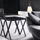 Magenta - End Table - Glass Top & Black