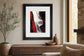 34x40 Red Streak I By Sharon Gordon - Dark Gray