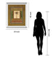 Classic Palm I By Rebecca Burton - Mirror Framed Print Wall Art - Light Brown