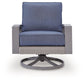 Half Moon Beach - Swivel Lounge With Cushion - Blue / Gray
