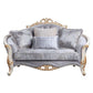 Galelvith - Loveseat With 4 Pillows - Gray Fabric