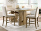 Lasinger - 5 Pc. - Counter Height Dining Table And 4 Barstools - Light Brown