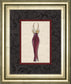 Fashion Dress Il By Susan Osbourne Framed Print Wall Art - Dark Gray
