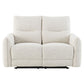 Lalisa - Power Motion Loveseat With USB Port - Cream Chenille