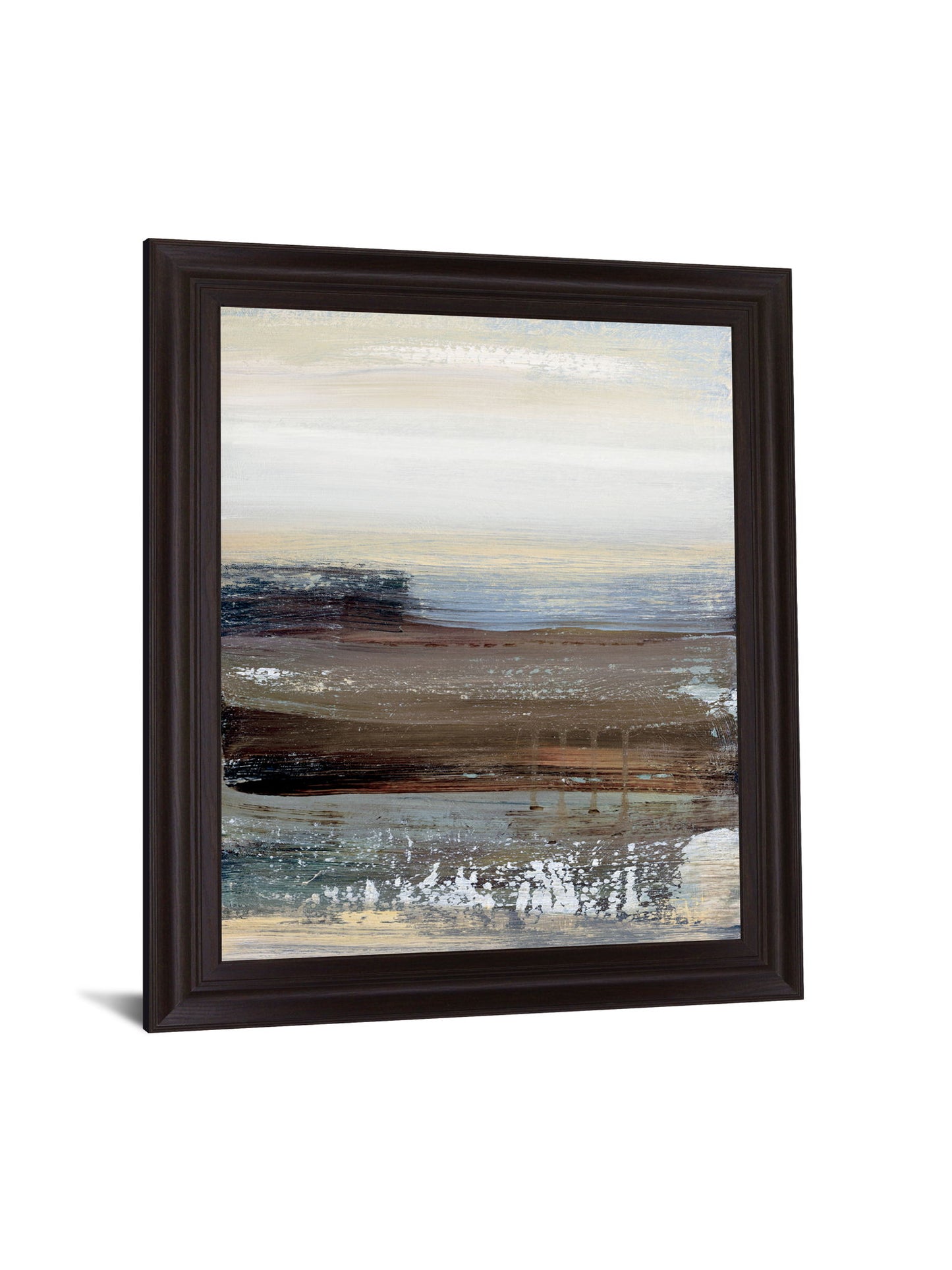 Dawned Layers - 28" x 34" Framed Wall Art - Gray
