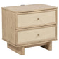 Kailani - 2-Drawer Nightstand Bedside Table - Beige Oak