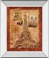 Memories Of Paris By Conrad Knutsen - Mirror Framed Print Wall Art - Light Brown