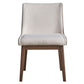 Ginny - Side Chair Set of 2) - White Boucle, Brown Velvet & Walnut