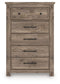 Rusticott - Five Drawer Chest - Brown