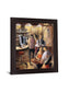 Evening Rendezvous - 28" x 34" Framed Wall Art - Dark Brown