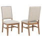 Middleton - Upholstered Dining Side Chair Beige (Set of 2) - Natural