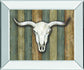 Cow Skull Il By Marla Rae - Mirror Framed Print Wall Art - Light Brown