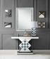 Noralie - 47" X 14" Console Table - Mirrored & Faux Diamonds