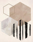 Hexagonal Display I By Daniela Santiago - Beige