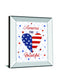 America The Beautiful II By Farida Zaman - Mirror Framed Print Wall Art - White