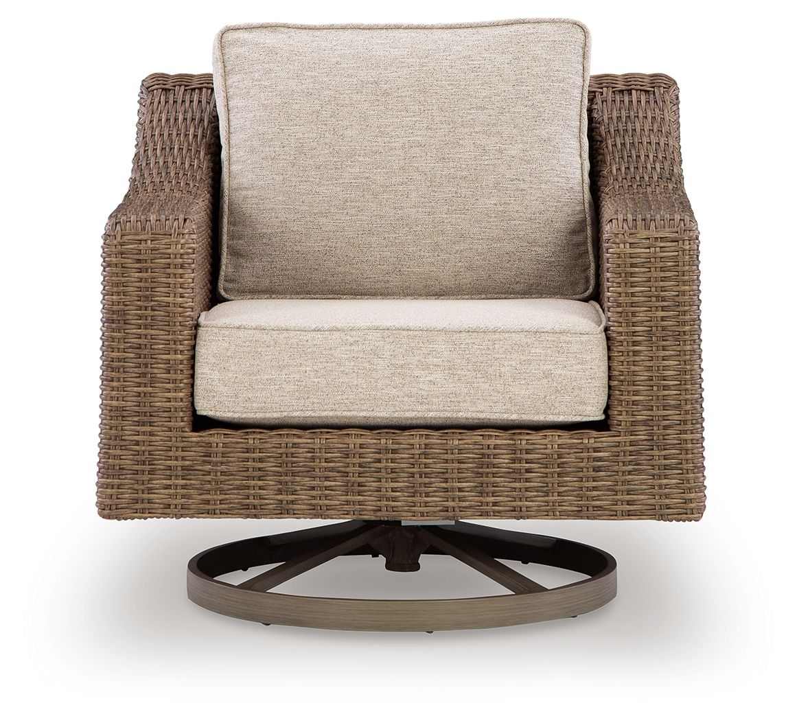 Laguna Heights - Swivel Lounge With Cushion - Beige