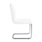 Palton - Side Chair Set of 2) - White Synthetic Leather & Chrome