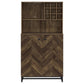 Mendoza - 2 Door Home Bar Cabinet Wine Storage - Rustic Oak