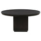 Leandro - 60" Round Dining Table - Burnished Black