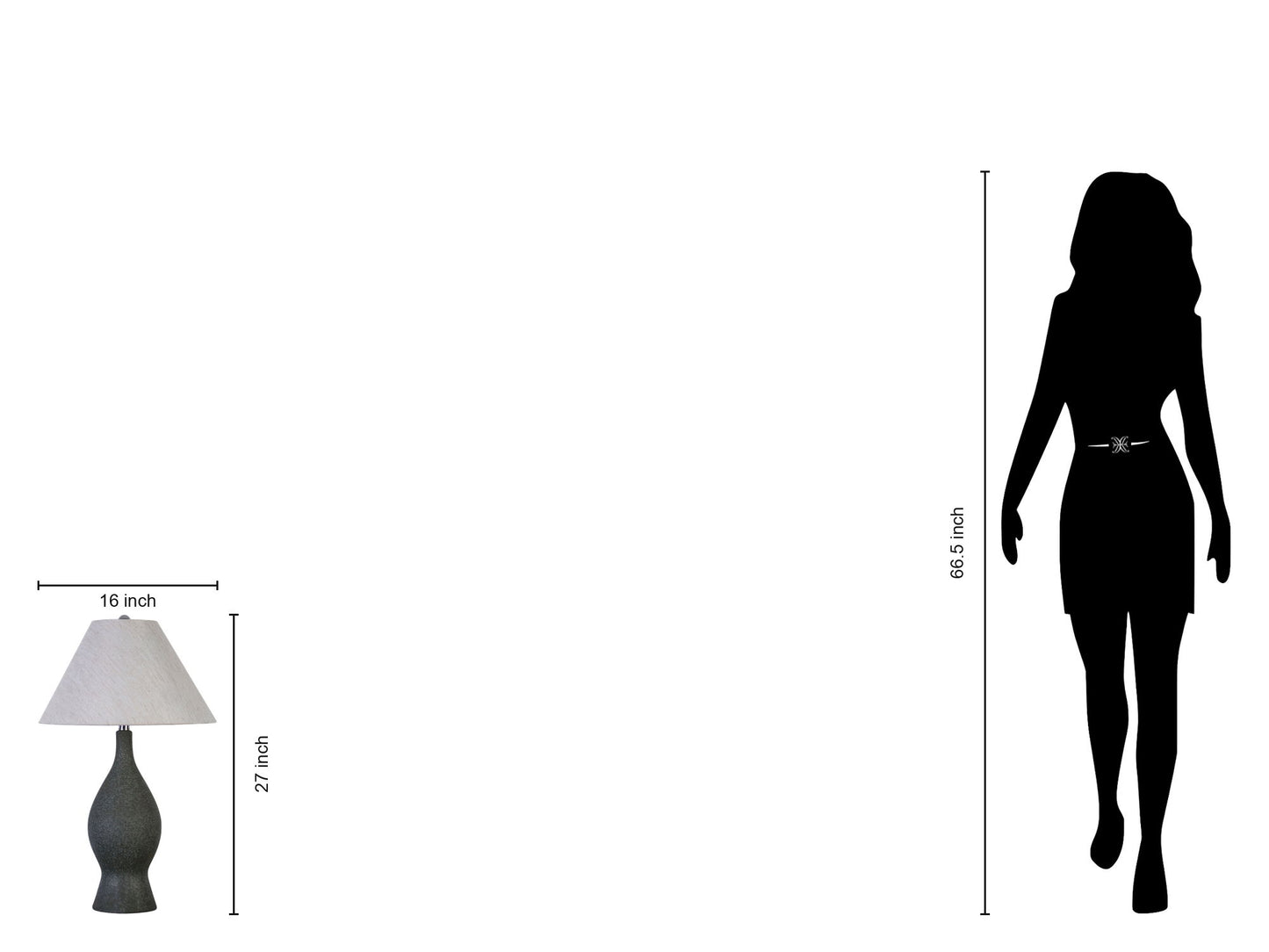 "Cerulean Elegance" Ceramic Table Lamp (Set of 2) - Blue Gray