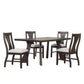 Chestnut Ridge - 5 Piece Dining Room Set (Round 72" Table & 4 Chairs) - Brown / Beige