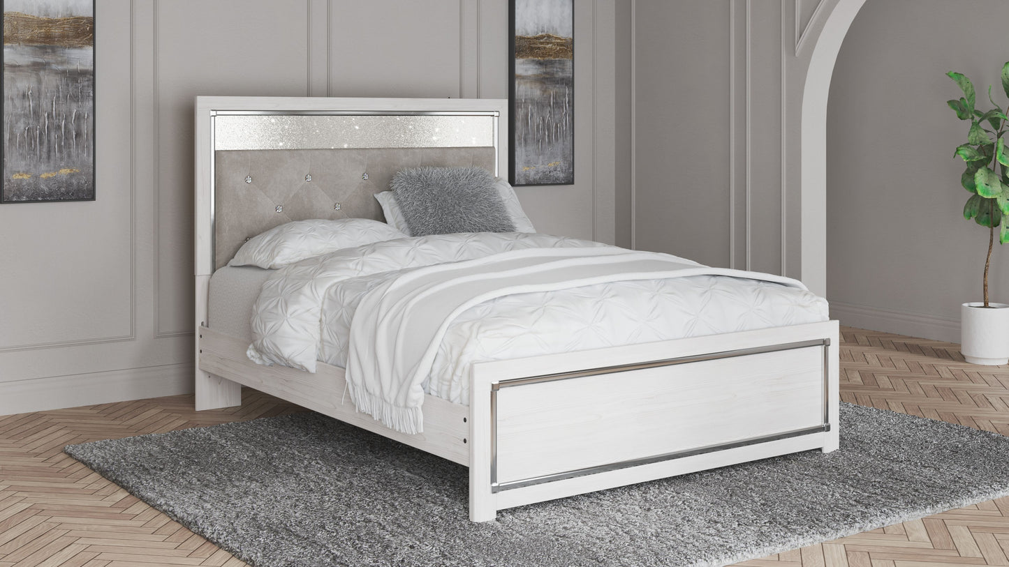 Altyra - Queen Panel Bed With Roll Slats - White