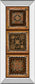 Folk Art Panel Il By Tava Studios - Mirror Framed Print Wall Art - Dark Brown