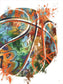 Soccer Splash By Cat Thurman Designs (Framed) - Orange