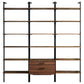Owens - 3 Piece Wall Mounted Bookshelf Set - Walnut