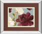 Deep Peonies Il By Asia Jensen - Mirror Framed Print Wall Art - Dark Red