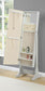 Yvonne - Cheval Mirror With Jewelry Storage - Dove Gray