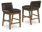 Cabalynn - Upholstered Barstool (Set of 2) - Two-tone Brown