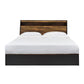 Eos - Queen Bed With Storage - Walnut & Black