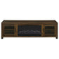 Havering - 71" TV Stand Fireplace Media Console - Dark Pine