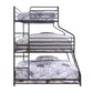 Caius II - Twin Over Full/Queen Bunk Bed - Gunmetal